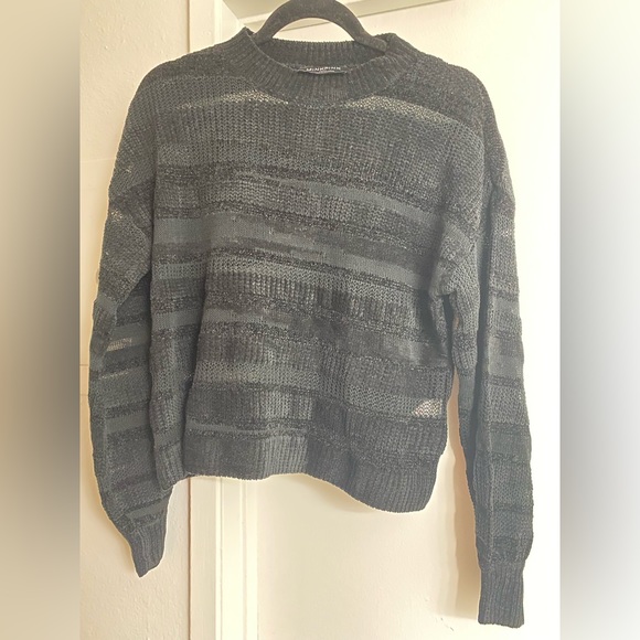 NWOT Minkpink Electric Feels Black Striped Sweater SMALL $45 OBO - Picture 4 of 6